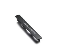 INBLUE Tie Clips for Men Personalized Gold Black Silver Tie Bar Stainless Steel Engraved Name Anniversary Wedding Business Meeting Gift Ideas for Father Groom Groomsmen Pin