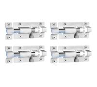INBOF 4 Pack Slide Lock, 3 Inch Barrel Bolt Latch, Door Latch Lock with 24 Screws, Stainless Steel Slide Locks for Inside Door