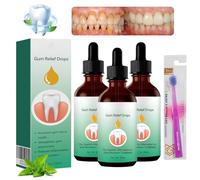 INBOLM 3PCS Dentizen Gum Regrowth Drops Gum Restore Plus Liquid Drops Mouthwash Dentizen Gum Therapy Gel Gum Gel Pain Relief for Gum Repair,New Treatment for Receding Gums Bring A Toothbrush