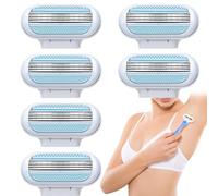 INBOLM 6 Pcs Replacement Razor Blades, Refills Compatible with Gillette Venus Extra Smooth Women's Razor, 3 Layer Blade for Smooth Shaving, Comfort Edge for Women Shaving, Washable Easy to Replace
