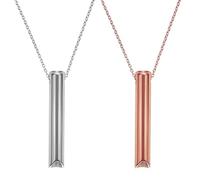 INBOLM Anxiety Relief & Stress Management Necklace, Portable Stainless Steel Breathing Exercises for Men & Women