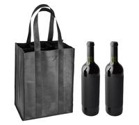 INBOLM Bottle Carrier,1PCS Wine Bottle Bag for 6 Bottles, Reusable Compartment Wine Bottle Holder Bag with Carry Handle for Storing Carrying Wine Beer Champagne(31 X 25 X 18cm)