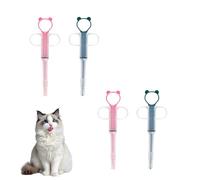INBOLM Cat Tablet Dispenser 4 PCS Cat Pill Popper Dog Pill Dispenser Reusable,Can Feed Water Pills Capsules Suitable for Cats Dogs Rabbits Etc (Green,Pink)