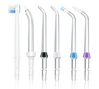 INBOLM Flosser Replacement Tips for Waterpik Water Flosser 6 Pcs Replacement Tips for Waterpik Water Flosser, Water Flossers Replacement Heads Compatible with Waterpik Oral Irrigator