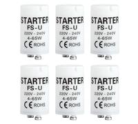 INBOLM Fluorescent Light Starter,6 Pcs Starter for Fluorescent Tube 4-65 Watt Light, T8/T12 Fluorescent Tubes Lamps 220-240v Led for Strip Light Starter Starter Strip Lamps, QW160
