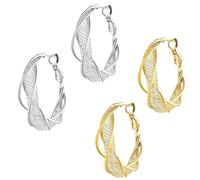 INBOLM Lymphatic Drainage Earrings,2 Pairs Lymphatic Activity Hoop Earrings Fashion Oval Earrings Magnetic Therapy Earrings Women Drop Earrings Jewellery Gifts for Ladies Girls