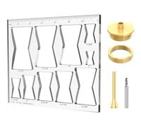 inBovoga 10 in 1 Router Templates for Woodworking, Bowtie Inlay Template Kit Router Jig Butterfly Template Decorative and 1/4"(6.35mm) Router Bushing Guide 15/64"(6mm) Router Bits for Wood