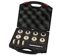 inBovoga 12 Pcs Precision Brass Router Template Bushing Guides Sets and 1/4" Shank Woodworking Router with Carrying Case, Fits Porter Cable Style Router Sub Bases