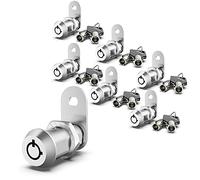 inBovoga 6 Pack Cabinet Locks with Key, 1-1/8" Cam Lock RV Locks for Storage Door, File Cabinet Lock RV Compartment Locks Tubular Lock, Zinc Alloy