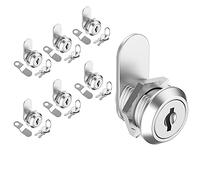inBovoga 6 Pack Cabinet Locks with Keys, 5/8" Cam Lock Keyed Alike, Mailbox Lock Replacement Secure Drawer Tool Box Mail Box RV Door, Zinc Alloy