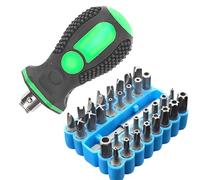 Inbrackets 33 Piece Security Bit Set | 1/4" Metric Screwdriver Kit | Precision Hand Tools | Heavy-Duty Storage Case Inc 3 Torques, 4 Tri Wings, 4 Spanner Head, 9 Tamperproof, 12 Hex Bit Set