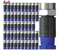 Inbrackets Compression F Connector Professional CMX100 for CT100 WF100 RG6 coaxial COAX Satellite Aerial Cable (50 Pack)