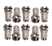 Inbrackets F Type Connector Pack Easy Twist On Screw F Connectors for RG6 WF100 CT100 Single Coaxial Cable Pack of 10