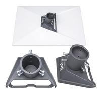 Inbrackets Gen 3 Pole Adapter Heavy Duty Pipe Mount for Starlink Generation 3 Dish Fits Poles Up to 2 Inch Anthracite Grey fits Standard Gen 3 / 4 / 4X