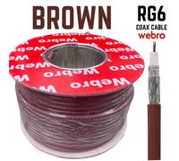 Inbrackets Rg6 Satellite Digital Tv Aerial Coax Cable Coaxial Webro Rg6 Brown 10 Metres