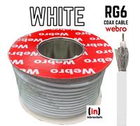 Inbrackets Rg6 Satellite Digital Tv Aerial Coax Cable Coaxial Webro Rg6 White 10 Metres