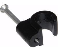 Inbrackets Round Cable Clips 6mm-7mm Premium Coax Clips Cleats For Rg6 Rg7 Ct100 Wf100 Cables Black Pack 100