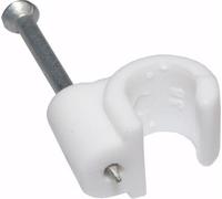 Inbrackets Round Cable Clips 6mm-7mm Premium Coax Clips Cleats For Rg6 Rg7 Ct100 Wf100 Cables White Pack 50