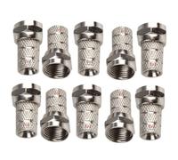 Inbrackets Satellite Cable Connectors F Type Connector Twist Screw On For Wf65 Ct63 Twin Sky Cable - Pack 10