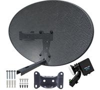 Inbrackets Satellite Dish Zone 1 Steel Elliptical Mk4 Sky Freesat Dish Kit With Twin Lnb