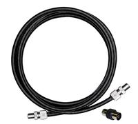 Inbrackets Tv Aerial Coax Cable RF Lead Male Plug to Plug with Coupler (Black, 20 Metres)