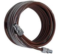 Inbrackets Tv Aerial Coax Cable RF Lead Male Plug to Plug with Coupler (Brown, 4 Metres)