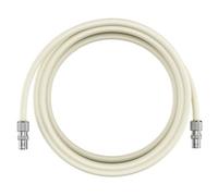 Inbrackets Tv Aerial Coax Cable Rf Lead Male Plug To Plug With Coupler Rg6 White 1 Metres