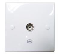 Inbrackets Tv Aerial Socket Faceplate Female Coxial Socket for TV Aerial Single Gang Isolated