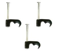 Inbrackets Twin Satellite Cable Clips For Sky Cable Ct63 Wf65 Shotgun Double Black Pack 50