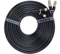 Inbrackets Twin Satellite Shotgun Coax Cable Extension Kit with Pre Fitted Professional Compression F Connectors for Sky Q | Freesat | By Inbrackets (5 Metres, Black)