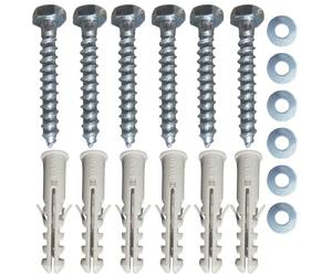 Inbrackets Value M8 x 50mm Masonry Brick Wall Fixing Screw Bolts with Plugs & Washers for Aerial Satellite Sky Dish Tv Bracket Fence Shelves Mounting (Pack of 6)