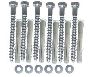 Inbrackets Value M8 x 80mm Masonry Brick Wall Fixing Screw Bolts with Plugs & Washers HEAVY DUTY ANCHORS for Aerial Satellite Sky Dish Fence shelves decking Mounting (6)