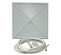 InBrella 100 White Polystyrene Plastic Ceiling Tile Leak Diverter, 2' x 2'