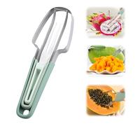 INBUGZ Watermelon Cutter Slicer Tool, New Stainless Steel Watermelon Popsicle Fork Tool, 3-in-1 Multi Melon Slicer Fruit Cutting for Camping Kitchen Gadgets (Green)