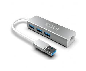 Inca Adapter IUSB-03T Type-A > 3xUSB-A, 1xRJ45, 1000mbps