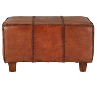 Inca Brown Leather Upholstered Bench