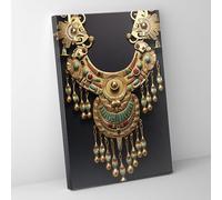 Inca Civilization Canvas Print - Golden Inca Jewelry Wall Art - Mayan, Inca Civilization Art, Inca Motifs, Home Decoration, 12" x 18"
