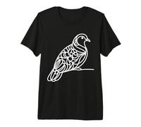 Inca Dove Line Art Birdwatcher Premium T-Shirt