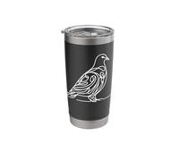 Inca Dove Line Art Birdwatcher Stainless Steel Insulated Tumbler