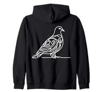 Inca Dove Line Art Birdwatcher Zip Hoodie