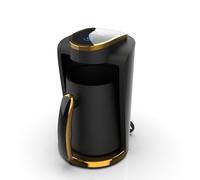 İnca IKM-01 Wonder Series Turkish Coffee Maker, Turkish Coffee Maker with Measuring Spoon for 4 Cups (Fincan) at the Same Time, Strong Performance in Elegant Black and Rose Gold Design