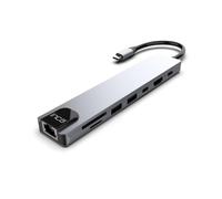 INCA ITPC-7T Type-C Hub X8 Combo Converter + Converter + Multiplexer Aluminium Housing