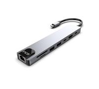 INCA ITPC-7T Type-C Hub X8 Combo Converter + Converter + Multiplexer Aluminium Housing