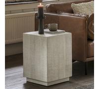 inca mango wood side table square in whitewash