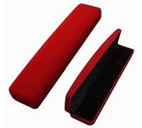 Inca Red Velvet Flock Jewellery Gift Box - Necklace Pendant Bracelet Watch 22cm x 4.5cm
