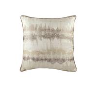 Inca Small Metallic Jacquard Piped Trimmed Cushion Evans Lichfield Beige 56cm x 56cm