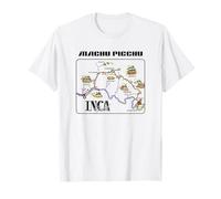Inca Trail Map Machu Picchu Peru South American Heritage Art T-Shirt
