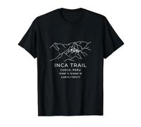 Inca Trail Peru Minimalist Hiking Value Graphic T-Shirt, Men, Black, XL