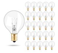 Incandescent Light Bulbs G40 E12 Small Screw Base Socket Light Bulbs | 25 Pack 7 Watt g40 led bulbs outdoor IP44 Water Resistance 2200K Warm White Globe Edison Bulbs for Indoor Outdoor String