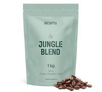 Incapto Jungle Blend Whole Bean Coffee 1kg | Rich Aroma and Flavor | Blend of Origins - Guatemala, Brazil, and Peru | 100% Arabica | Specialty Coffee 80 SCA Points | Natural and Artisan Roast
